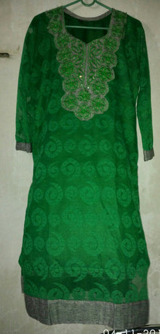 Khadi net long kurti